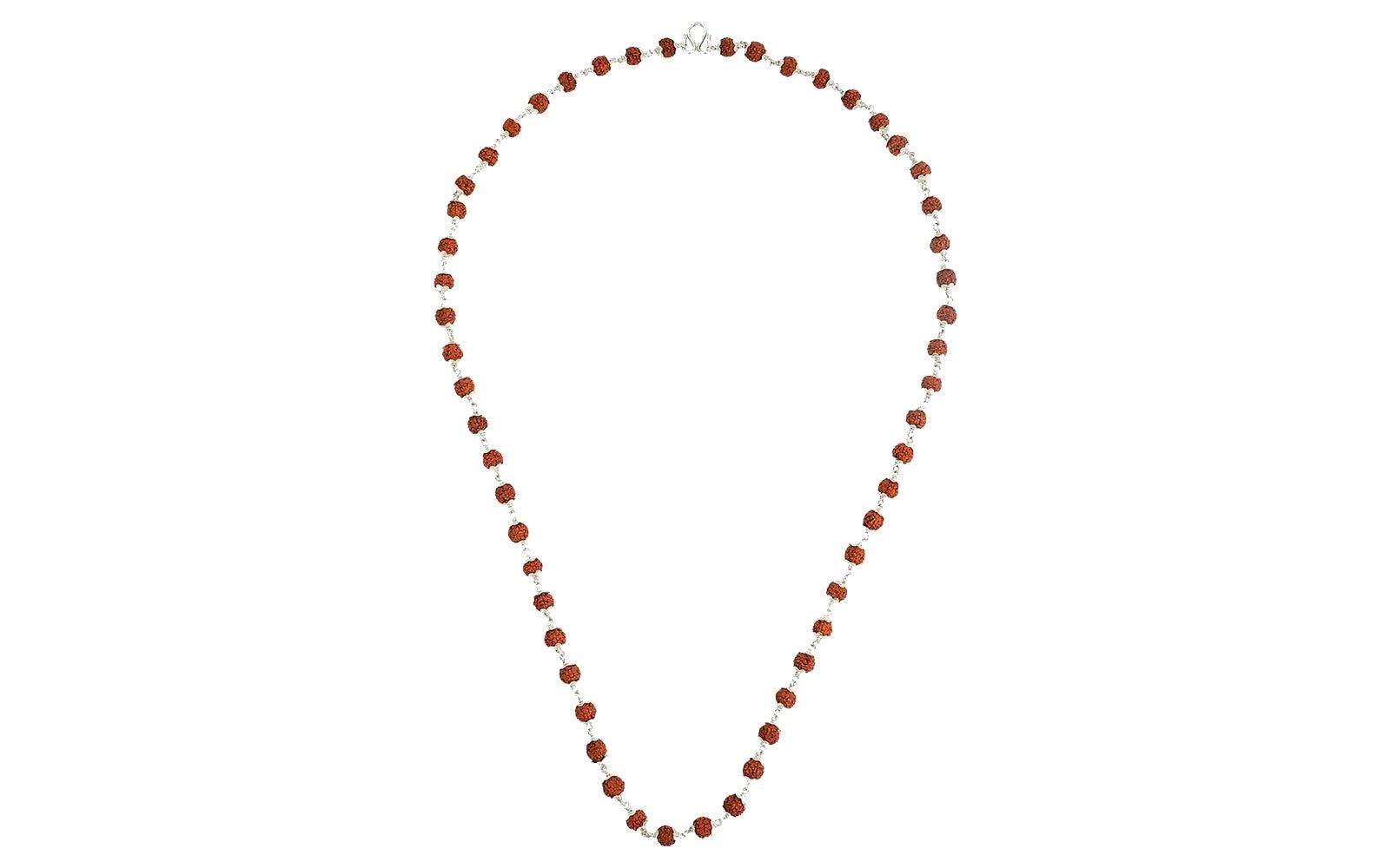 5 Mukhi Silver Rudraksha Mala