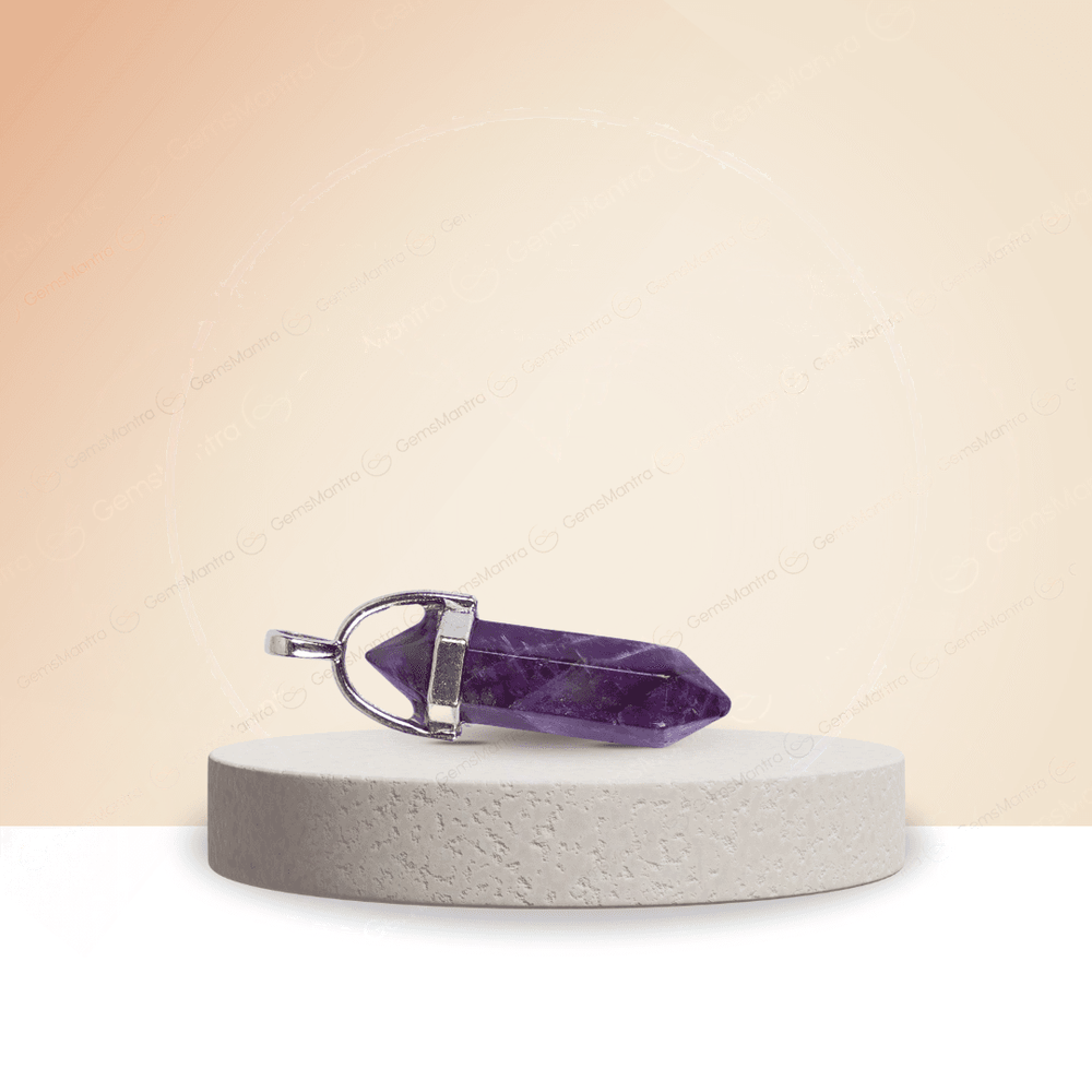 Amethyst Double Terminated Pencil Pendant