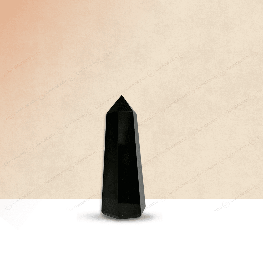Black Tourmaline Tower – Protection & Vastu Balance