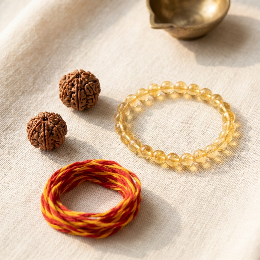Complete Abundance Kit — 5 & 7 Mukhi Rudraksha + Citrine Bracelet