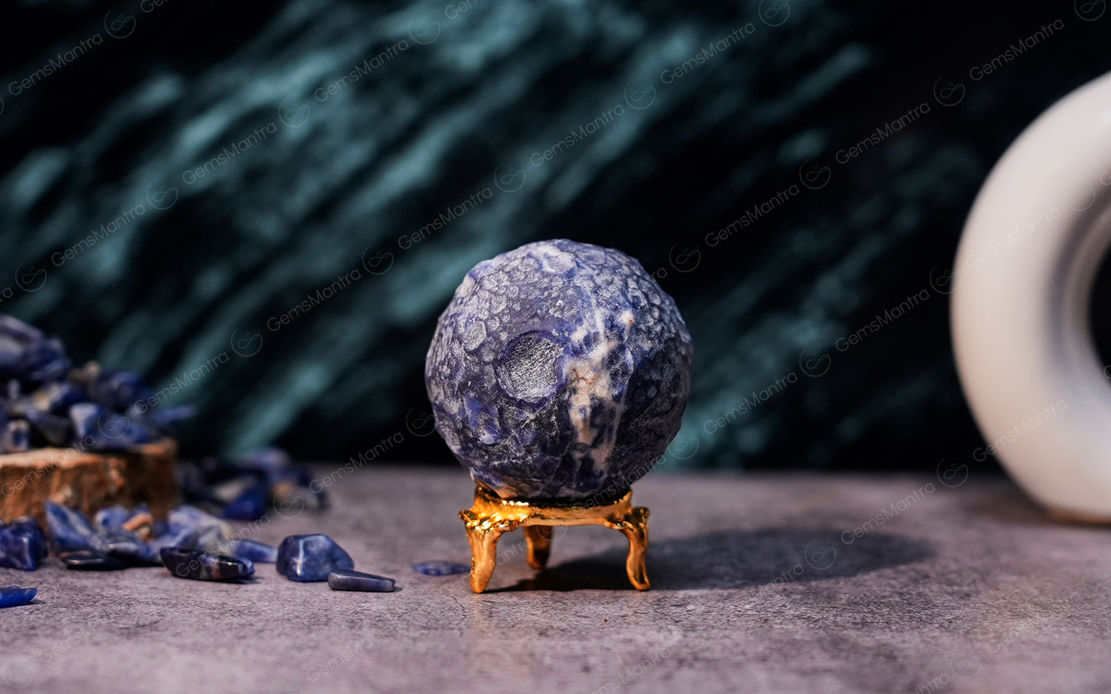 Sodalite Moon Sphere – for Vastu