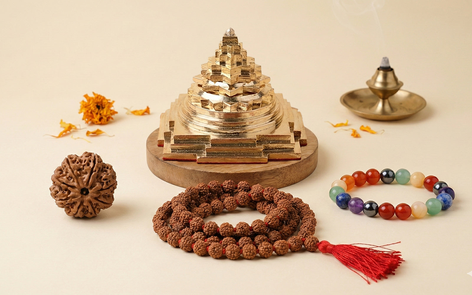 Spiritual Sadhana Daily Practice Combo – 7 & 8 Mukhi Rudraksha